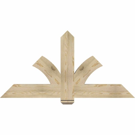 Ekena Millwork Redmond Rough Sawn Timber Gable Bracket, Douglas Fir, 60"W x 30"H x 4"D x 6"F, 12/12 Pitch GBW060X30X0406RED00RDF